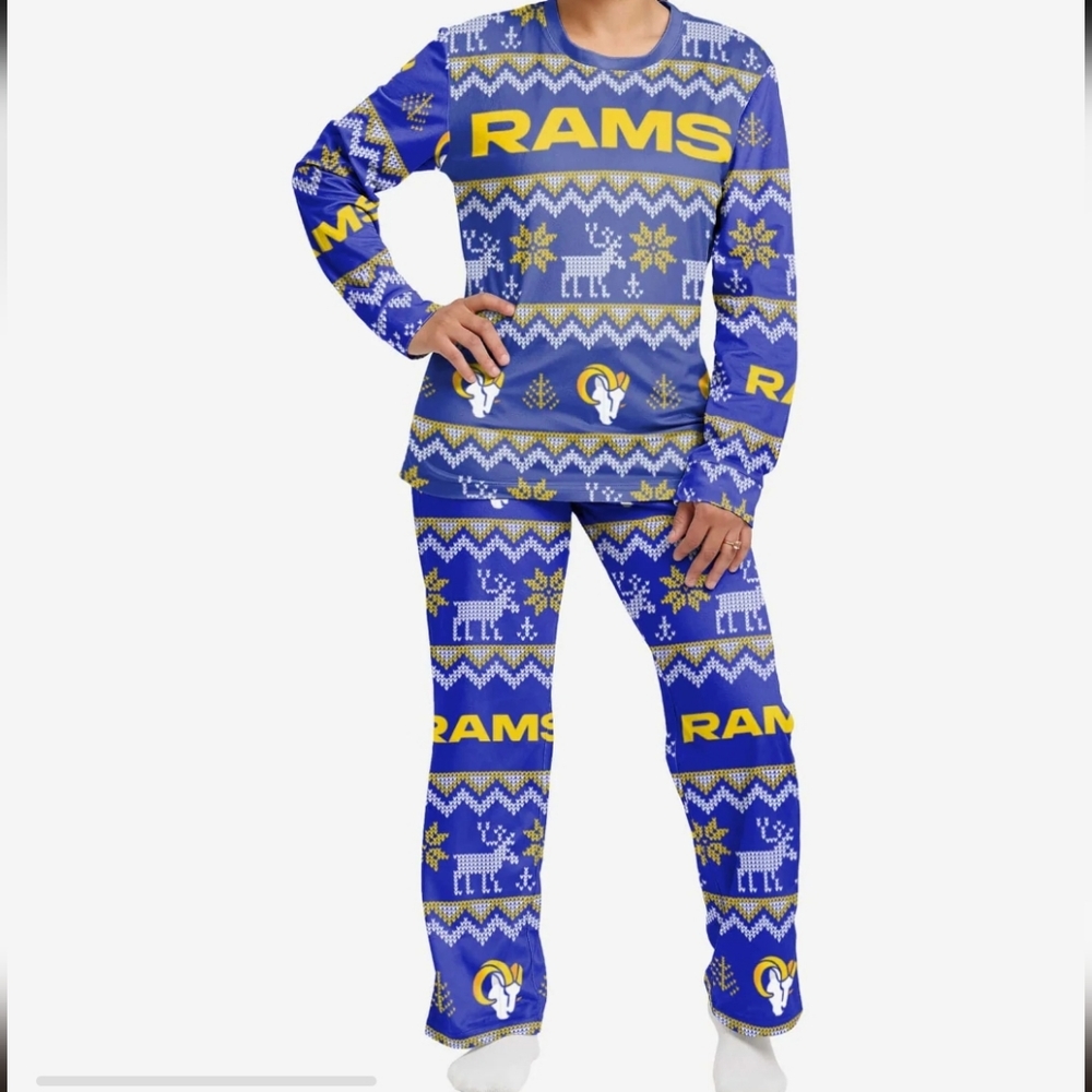 Rams Blue and Yellow Men's Pajama Set
